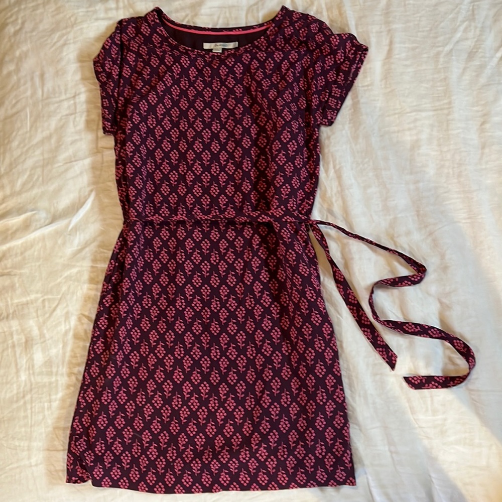 Boden tie waist mini dress size 4